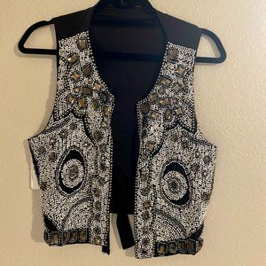 Gold and Silver Embellished Sequin Vest